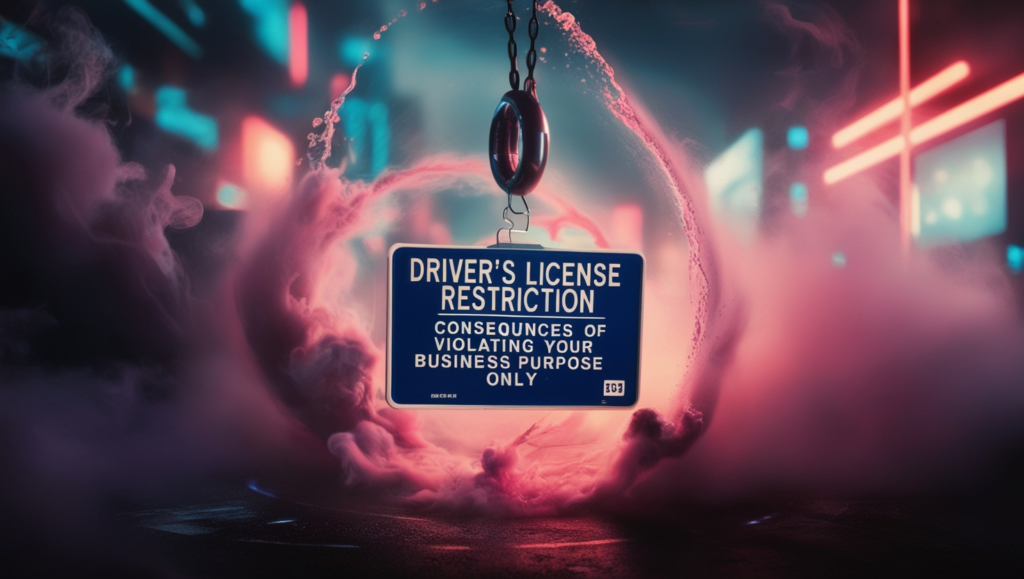 Consequences of Violating Your Business Purpose Only Driver’s License Restriction